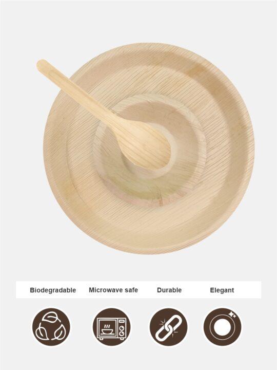 12 Round Plates, 6 inch Round bowls _ 5 inch spoons 3