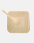 4 inch Square Bowl and spoon